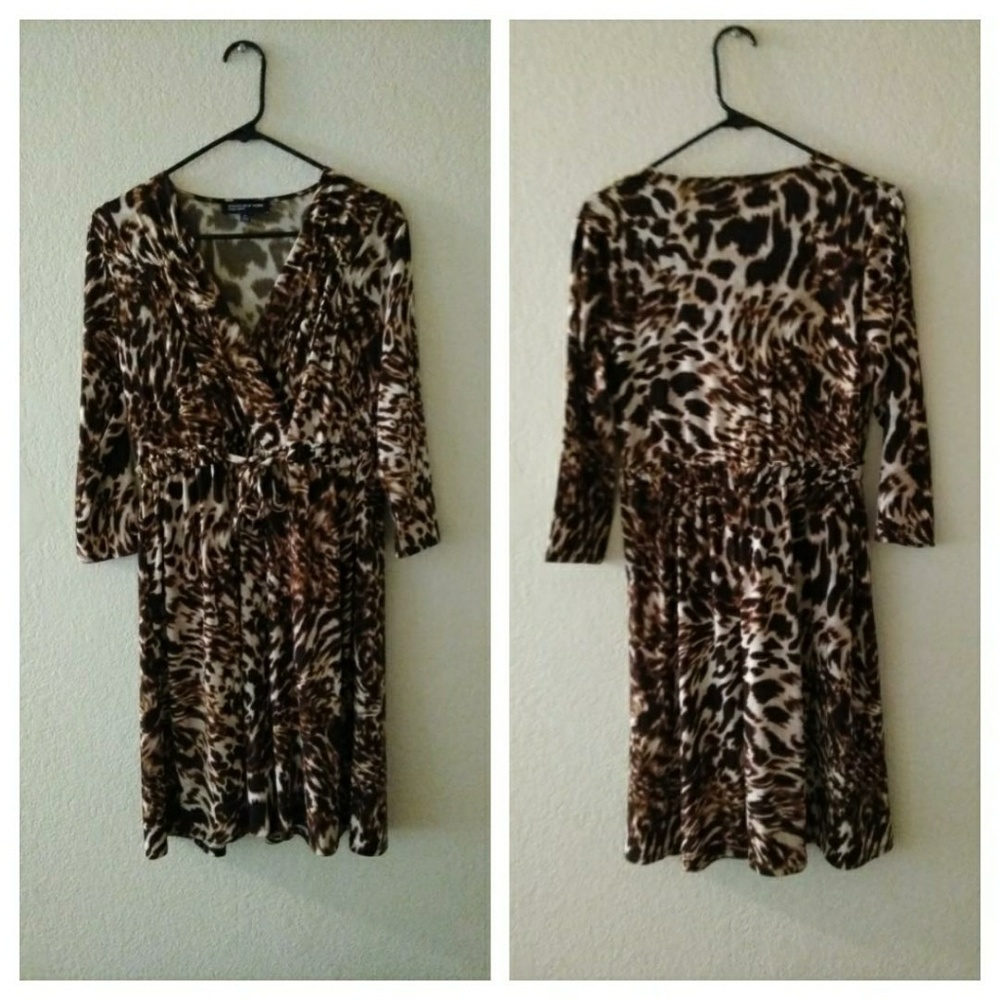 Jones New York Animal Print Dress NWOT M/L
